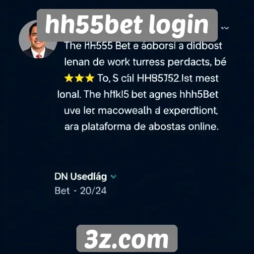 Feedback de usuários sobre hh55bet login